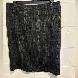 Sejour stretch pencil skirt black gray